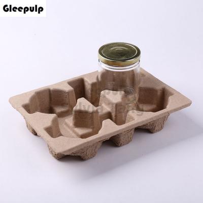 Recycled Paper Pulp Molded Glass Bottle Transportation Packaging