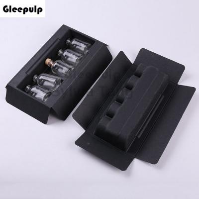 Eco friendly Bagasse Pulp Glass Bottle Packaging Tray