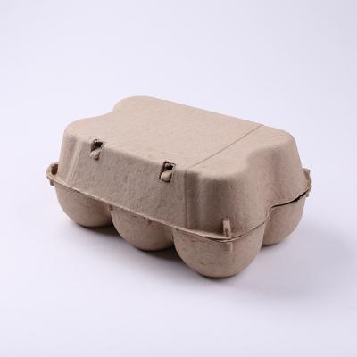 6 Pcs Ostrich Egg Protection Pulp Molded Packaging Box
