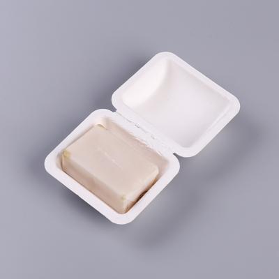 Sugarcane Bagasse Pulp Molded Clamshell Soap Box