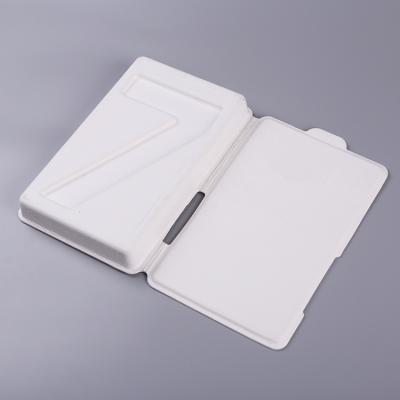 White Color Custom Logo Pulp Molded Folding Box